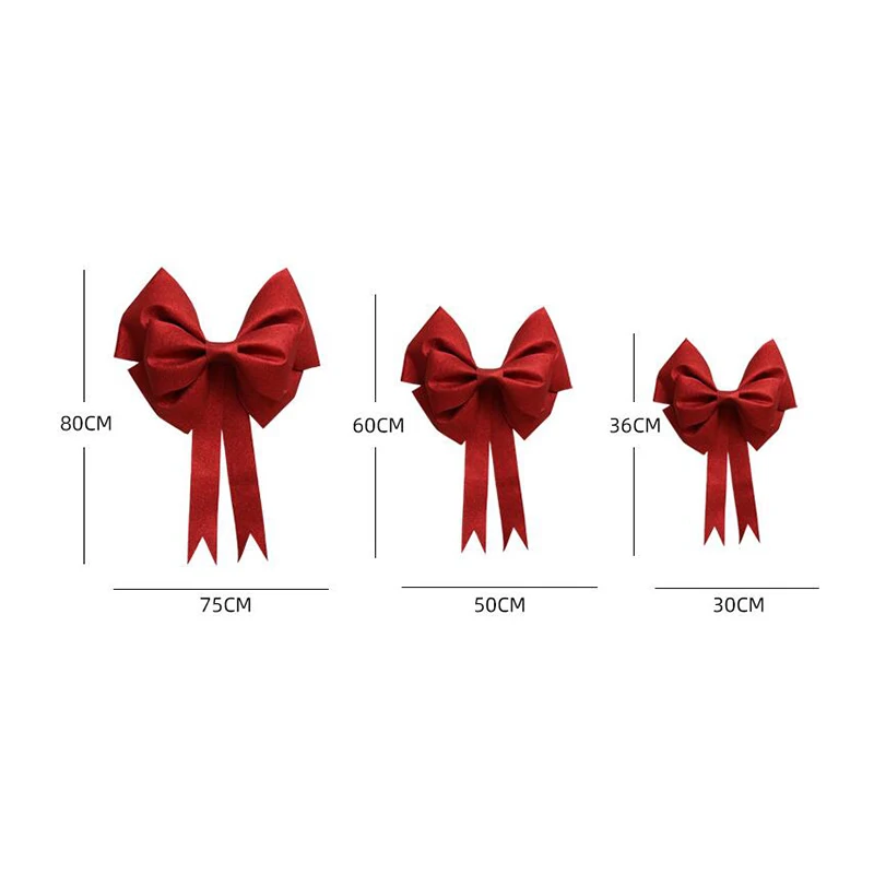 Description Picture 2 of item75/50/30cm Big Bow Wall Decoration For Birthday Wedding New Year Christmas Party Arrange Xmas Handmade DIY Material Package