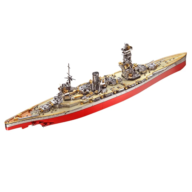 Piececool 3D Metal Puzzle Model Building Kits-Fuso Battleship DIY Jigsaw Toy ,Christmas Birthday Gifts for Adults Kids 6