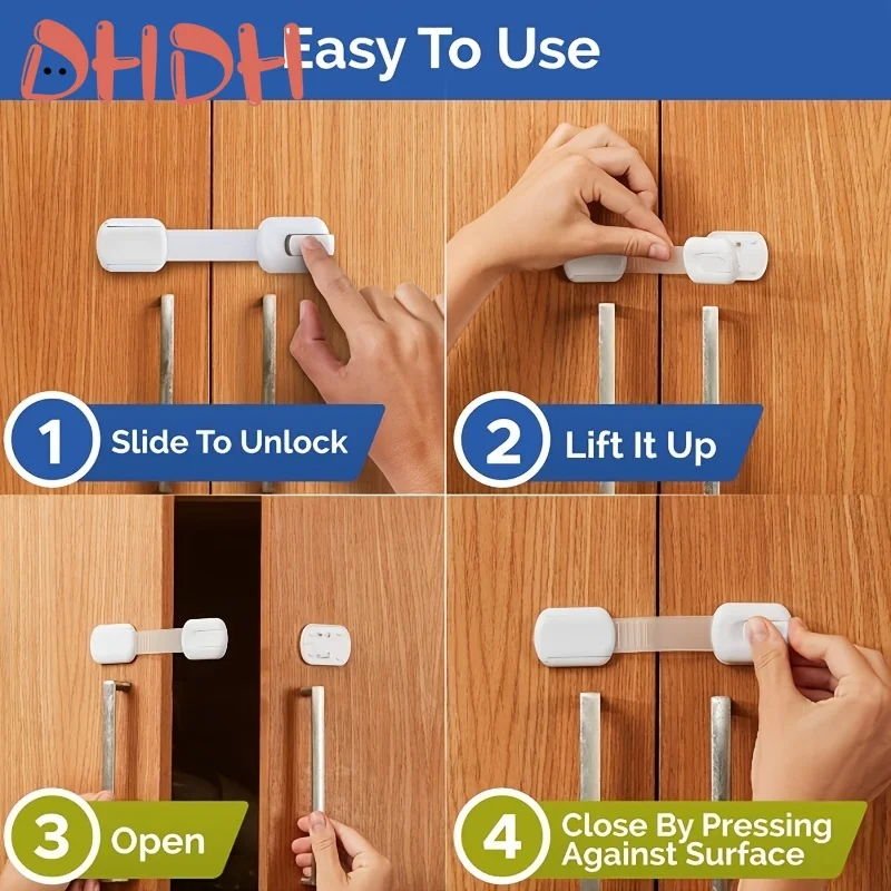 Child Lock Cabinet Lock Refrigerator Lock Safety Lock For Cabinets Drawers Toilet Fridge