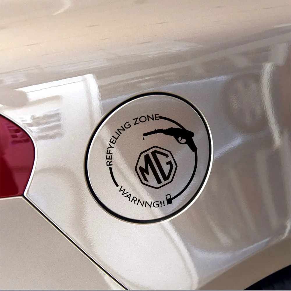 모리스 가라지 MG ZS 사이버스터 MG4 EV ES5 HS ONE GT GS MG3 용 자동차 3D 스타일링 PVC 로고 차체 연료 탱크 캡 엠블럼 장식 스티커
