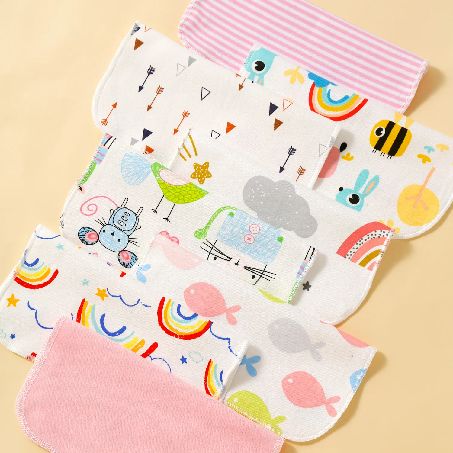 8pcs/pack Cotton Newborn Baby Towels Saliva Towel Nursing Towel Baby Boys Girls Bebe Toalha Washcloth Handkerchief Cloth Wipes