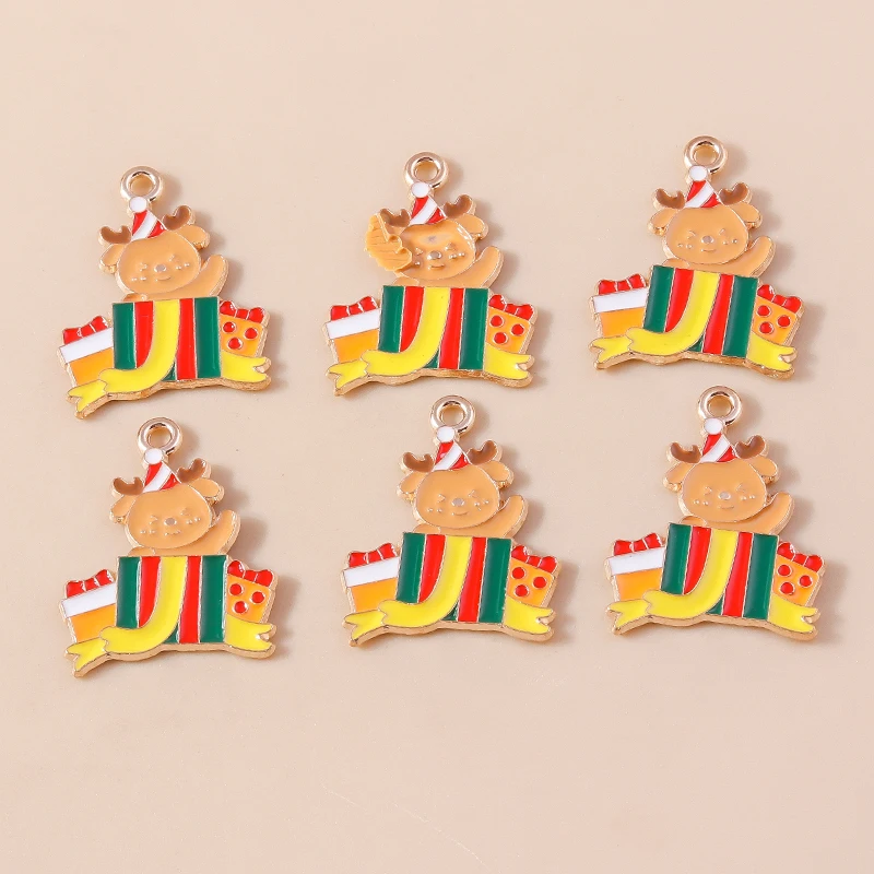 20 Stück Cartoon Emaille Tier Weihnachten Hirsch Charms Anhänger für Schmuckherstellung Halsketten Ohrringe Armbänder Zubehör DIY Geschenke – Detail 26