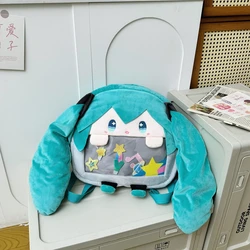Charming Kawaii Anime Plush Backpack - Cute & Soft Shoulder Bag - 31x31x9cm (Chu yin)