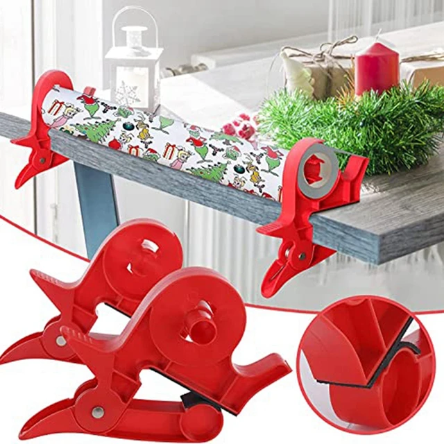 1 Pair Wrap Buddies Tabletop Gift Wrapping Tool Packing Tape Dispenser Two  Clamp Solution W/integrated Tape Dispenser