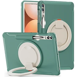 Durable Handle Kickstand Shockproof Tablet Case Cover with Stand - Tab S10FE (Emerald Green)