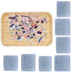 Playing Card Silicone Resin Mold Tiny Bowknot Star Tennis Mold Filling Craft 3D Clothes DIY Making Handmade DropShip