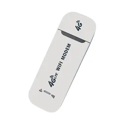 High - Speed 4G LTE Wireless USB WiFi Adapter and Modem Stick (White)