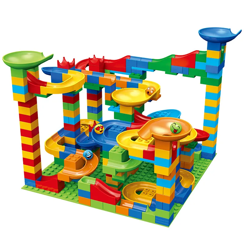 Cross-border assembled track building blocks small particles kidsren's DIY variety ball building blocks particles and a certa...