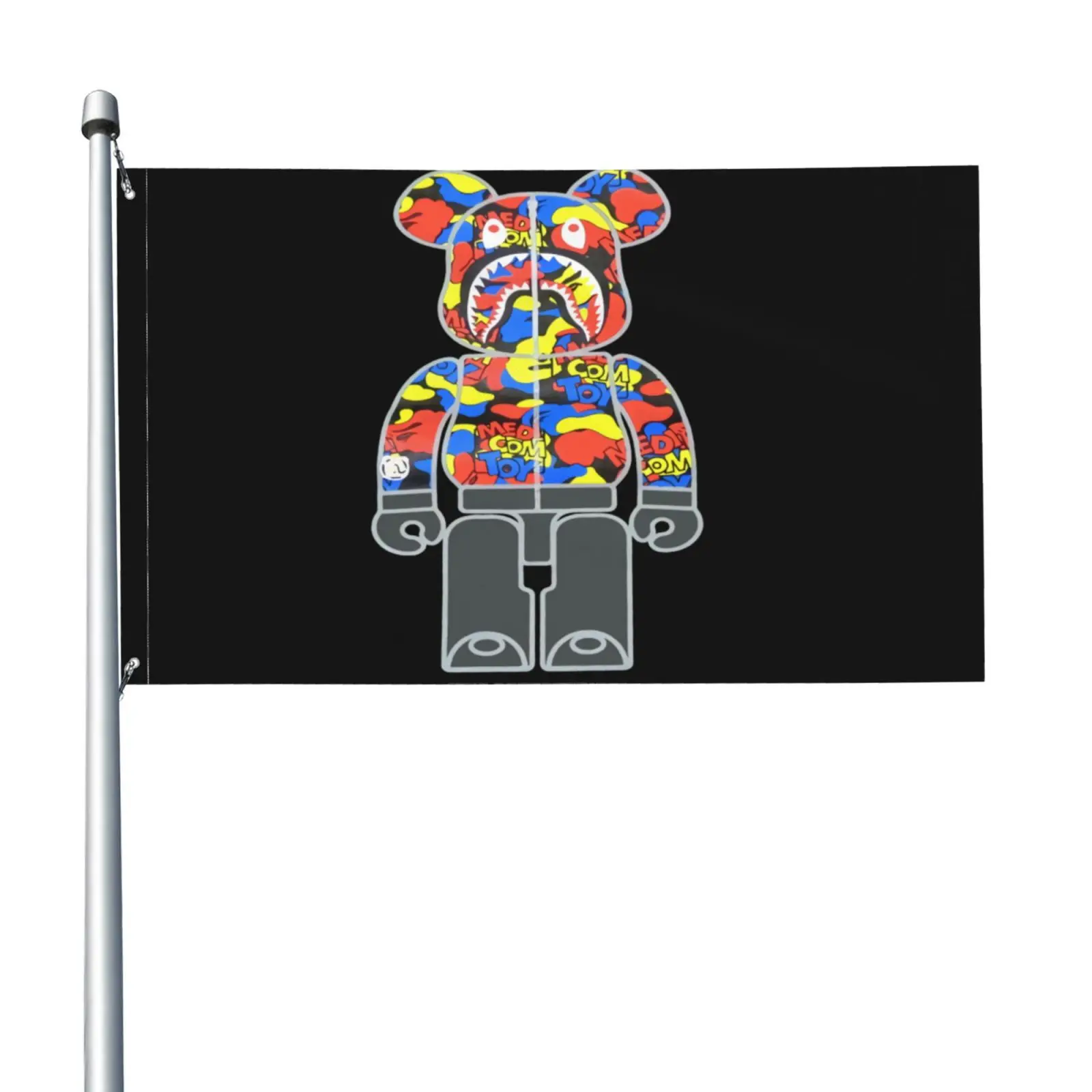 Medicom Toy Bearbrick Medicom Toy Camo Shark 2019 Flag Banner Flying Art Decor Banner Decorazione Flying