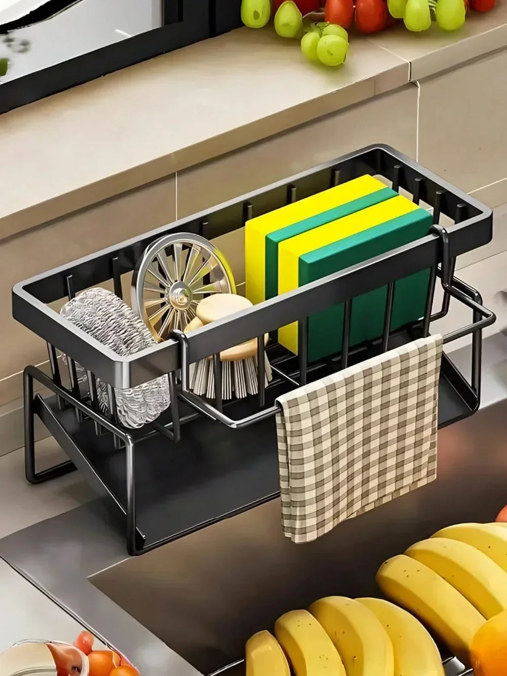 Sink Drain Rack Plastics Sponge Holder Faucet Storage Soap Drainer Towel Rack Shelf Storage Organizer Rack Kitchen Accessories