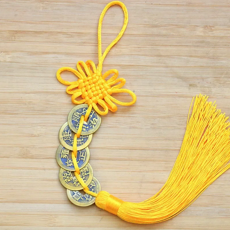 Feng Shui Coins Home Hanging Decorations Chinese Ancient Five Emperor Coins Blessings of Health Happiness Fortune Prosperity