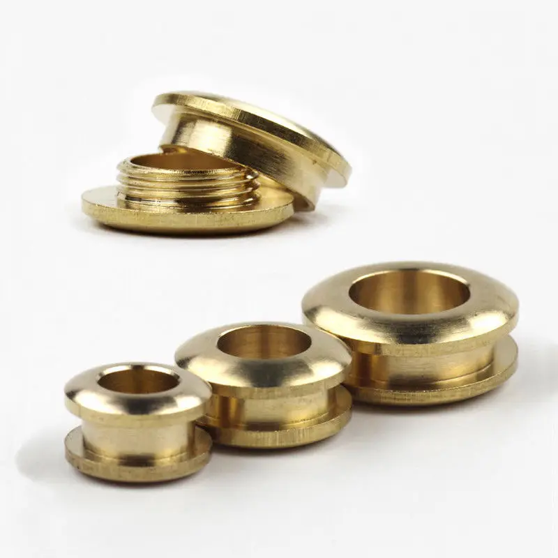 Screw Back Eyelets 2pcs Solid Brass Screw Back Eyelets with Washer for Leather Craft