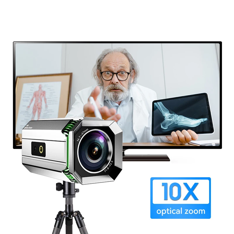 2K 60fps 10x Zoom With Microphone USB Webcam For Video Conference Online Teaching Boardcast Digital Camera Web Cam PC Laptop 3