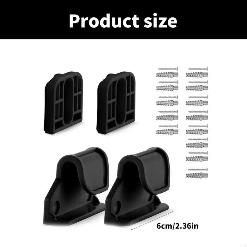 1 Set Child Safety Gate Fence Replacement Part Wall Mounting Brackets Hook and Screws Compatible for Various Models