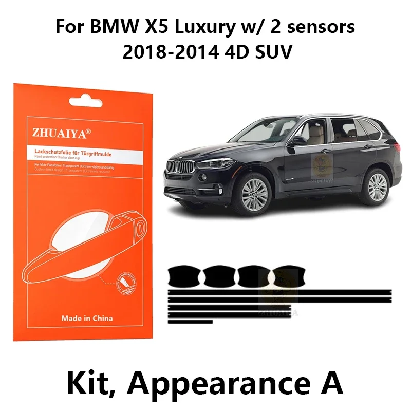 

Защитная пленка ZHUAIYA для красок дверной ручки, ТПУ PPF для BMW X5 Luxury w/ 2 sensors2018-2014 4D SUV