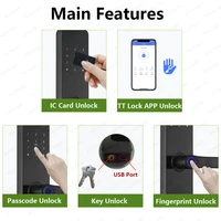 RAYKUBE F7 TT Lock Smart Fingerprint Lock Electric Door Lock With Longer Larger Handle Panels Mirror Design APP Remote Control - Image 5