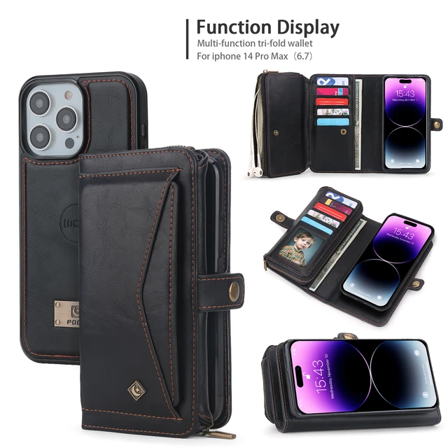 For iPhone 15 Pro Max 14 13 12 11 X 7 8 Luxury Retro Leather