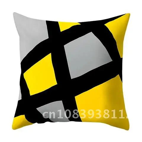 

Nordic Geometric Printed Yellow Velvet 100% Cotton Frigg Cushion Cover Sofa Decorative Throw Pillow Cover Home Decor Pillow Case