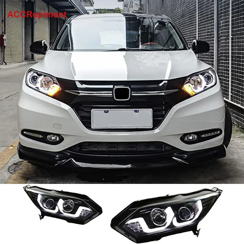 

LED Headlight For Honda HRV HR-V VEZEL 2015-2018 Upgrade High Configure Double Len Front Lamp Assembly