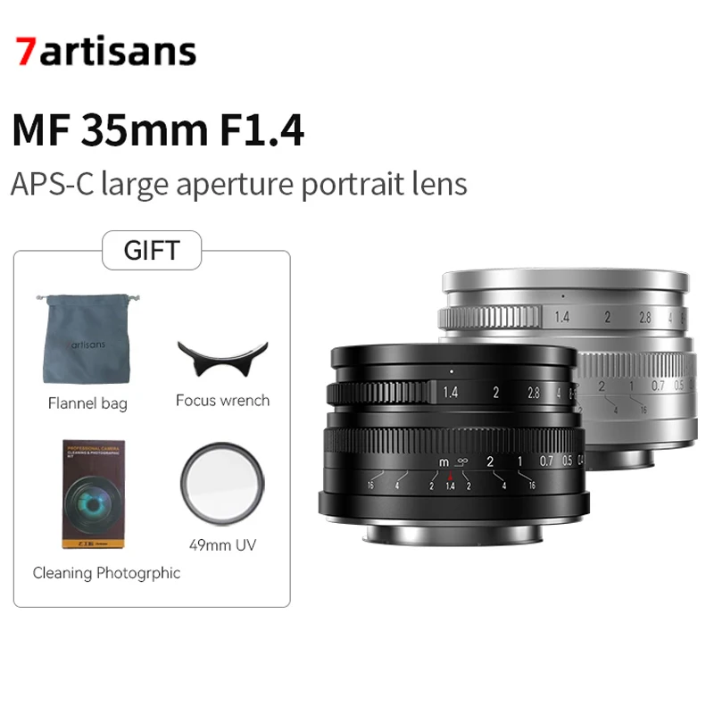 7artisans 35 мм F1.4 Mark II APS-C Prime объектив для Sony E A6600 6500 Fuji XF Canon EOS-M M50 Micro 4/3 Nikon Z Mount