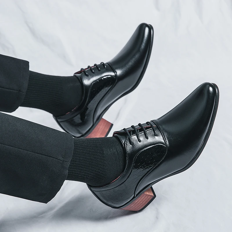 Black Gloss Ankle Strap Classic High Heel Platforms | Tajna Shoes – Tajna  Club