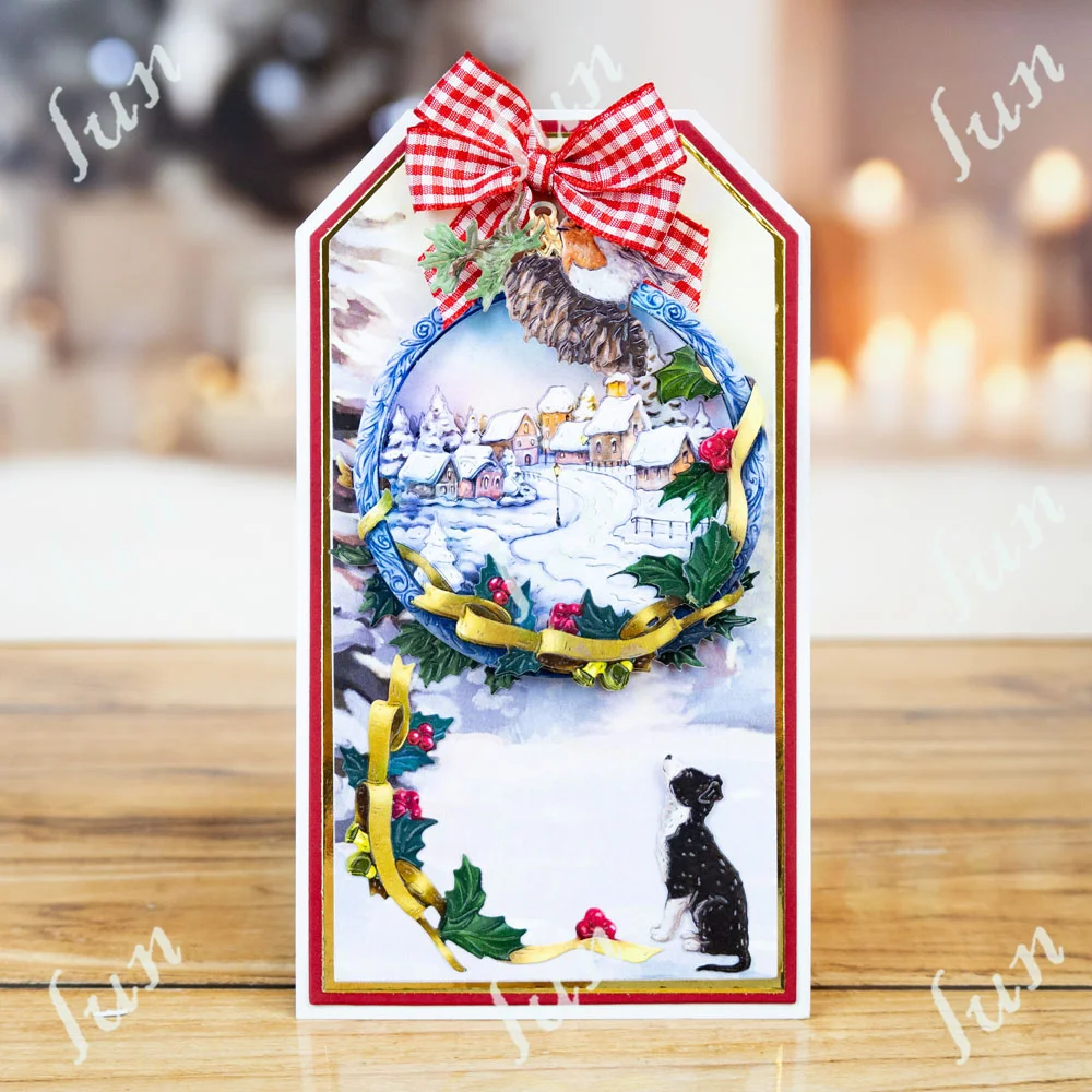 2つの赤いロビンの季節のツイートリングダイ、カッティングダイ