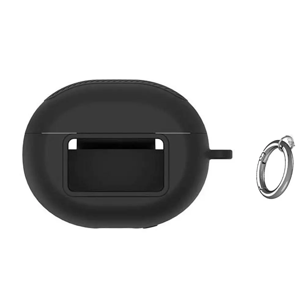 Silicone Shockproof Protective Earbud Case with Keychain Attachment, Anti-Scratch Skin Shell