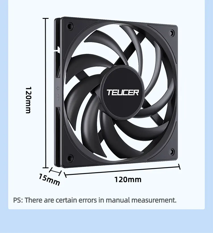 UT-12015 Slim PC Fan 120mm FDB Bearing Case Fan with PWM Sharing Technology (PST
