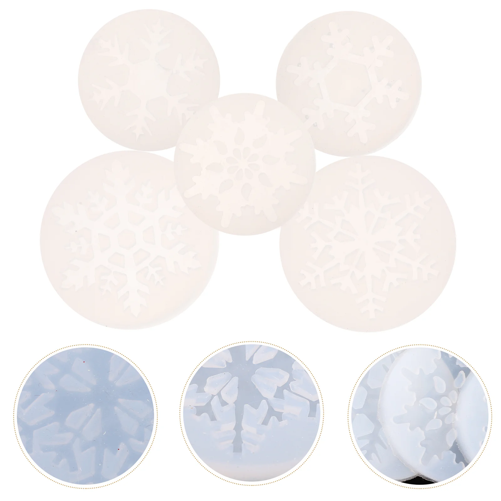 

Ciieeo Silicone Molds Snowflake Resin Casting Shape Making Coaster Mobile Phone Decor Tool