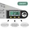 200mm Electronic Protractor Stainless Steel Digital Angle Ruler Inclinometer Angle Finder Digital Angle Gauge Measuring Ruler 5