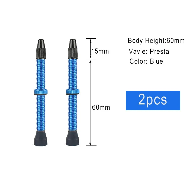 Válvula Presta Tubeless (2 Unidades) - 40 Mm, Para Bicicleta De Carretera Y MTB, Con Herramientas Y Juntas