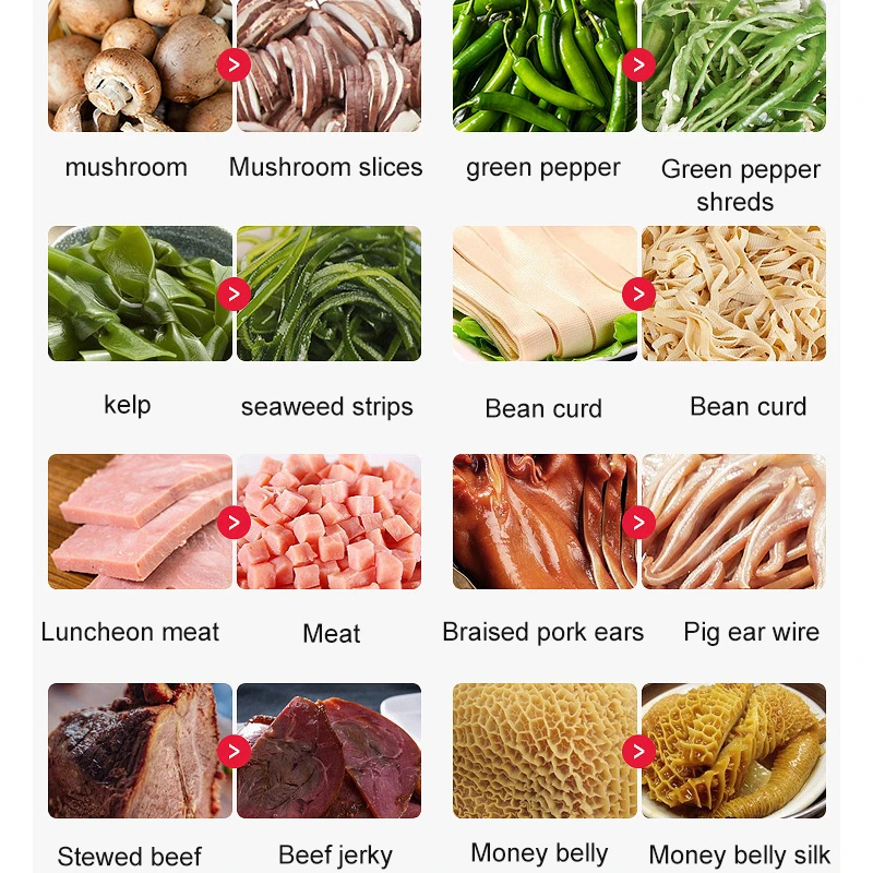 Commercial Electric Meat Slicer Cutter Stainless Steel Automatic Vegetable Cutting Grinder Machine Minced Meat Mincer EU US Plug