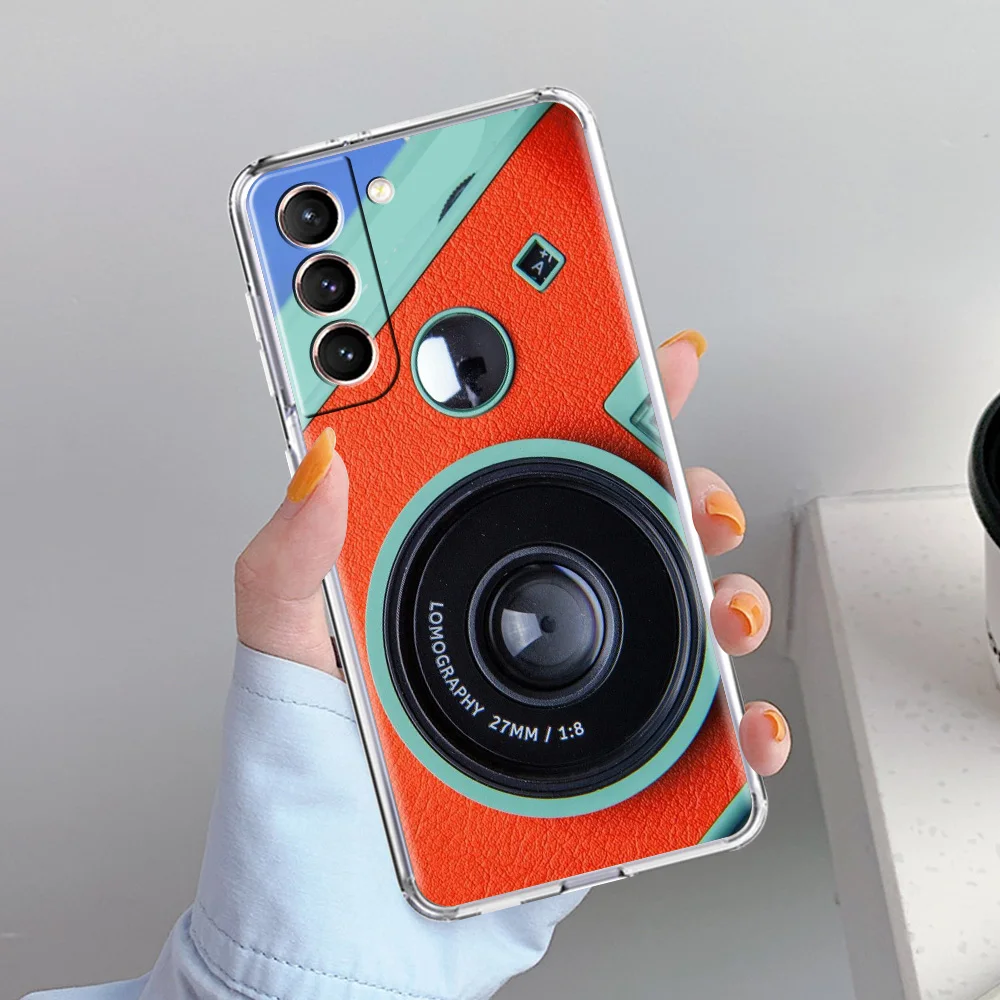 Retro Camera Vintage Soft Clear Phone Case Cover
