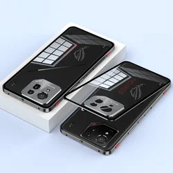 Aluminum Alloy Glass Magnetic Shock - proof Phone Case with Two - in - one Design for ROG Phone 9 Pro (GRAY)