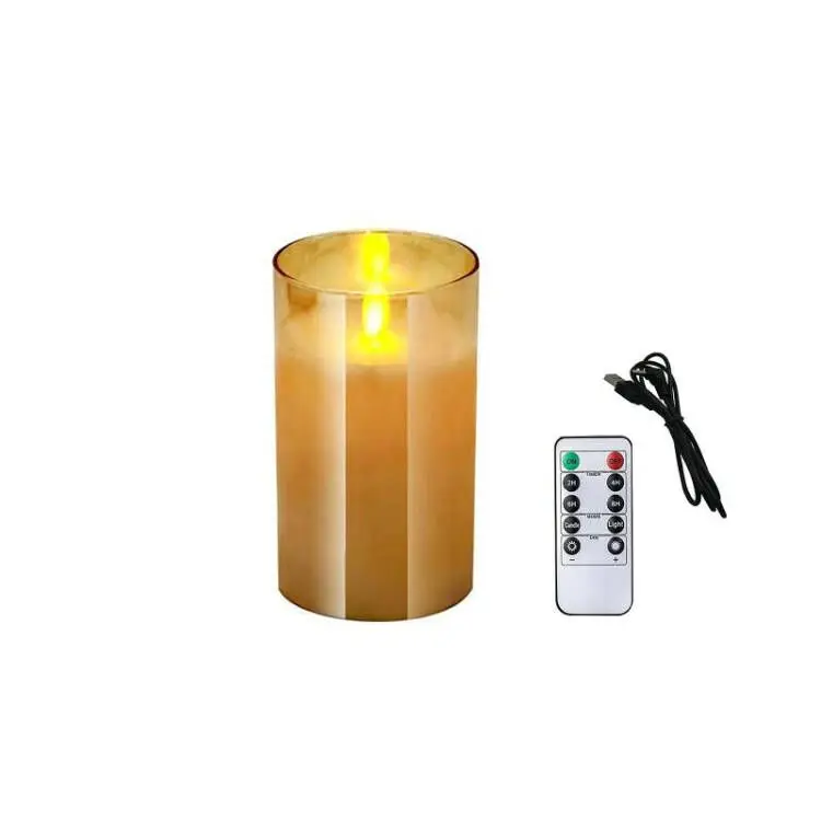Northlight Ensemble de 3 bougies de pilier sans flamme à la LED à la crème  6
