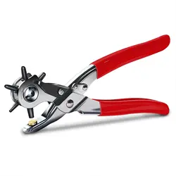 Versatile Leather Punching Pliers Tool (Red)