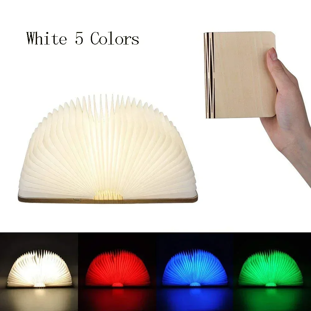 ตัวเลือกสินค้า โคมไฟ LED 3D พับได้ สี RGB ชาร์จ USB ตกแต่งห้องนอน