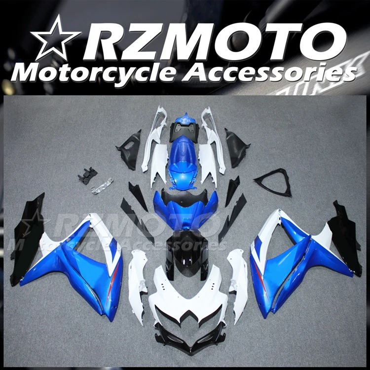 

4Gifts New ABS Motorcycle Fairings Kit For SUZUKI 600 750 08 09 10 K8 2008 2009 2010 Bodywork Set Blue White