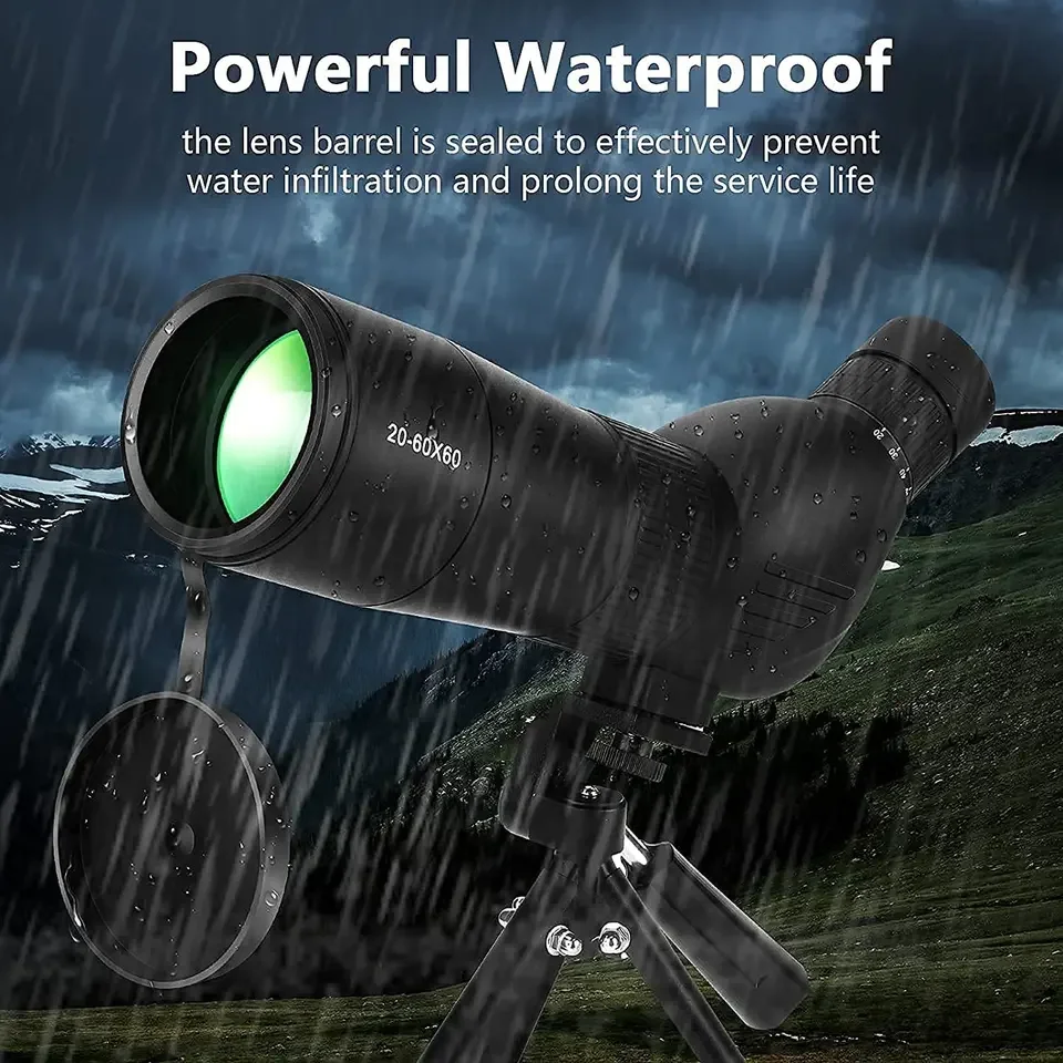 20-60X60 Powerful Monocular Zoom Telescope Bak4 Prism Waterproof Anti-Fog Camping Bird Watching Landscape potting Scope for Phon 6