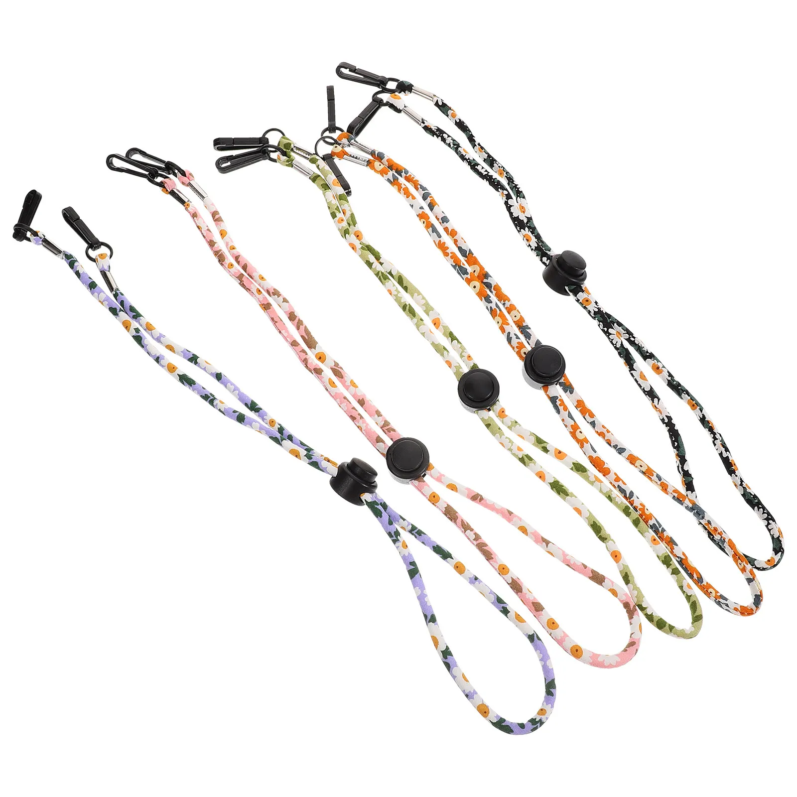 5pcs 어부용 면 로프 방풍 조절 가능 코드, 햇빛 가리개 턱끈 교체용, 모자용 조절 가능 코드, 모자 로프 클립