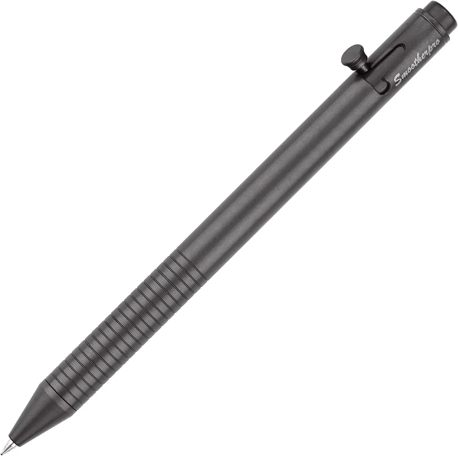 

SMOOTHERPRO Titanium Bolt Action Pen Retractable Gel Pen Compatible with Pilot G2 Refill Lightweight Slim Shape