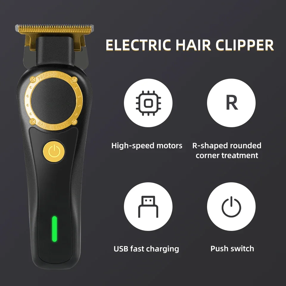 Description Picture 3 of itemHair Cutting Machine Professional Electric Hair Trimmer Cordless USB Rechargeable Hair Clippers Grooming Kit For Men