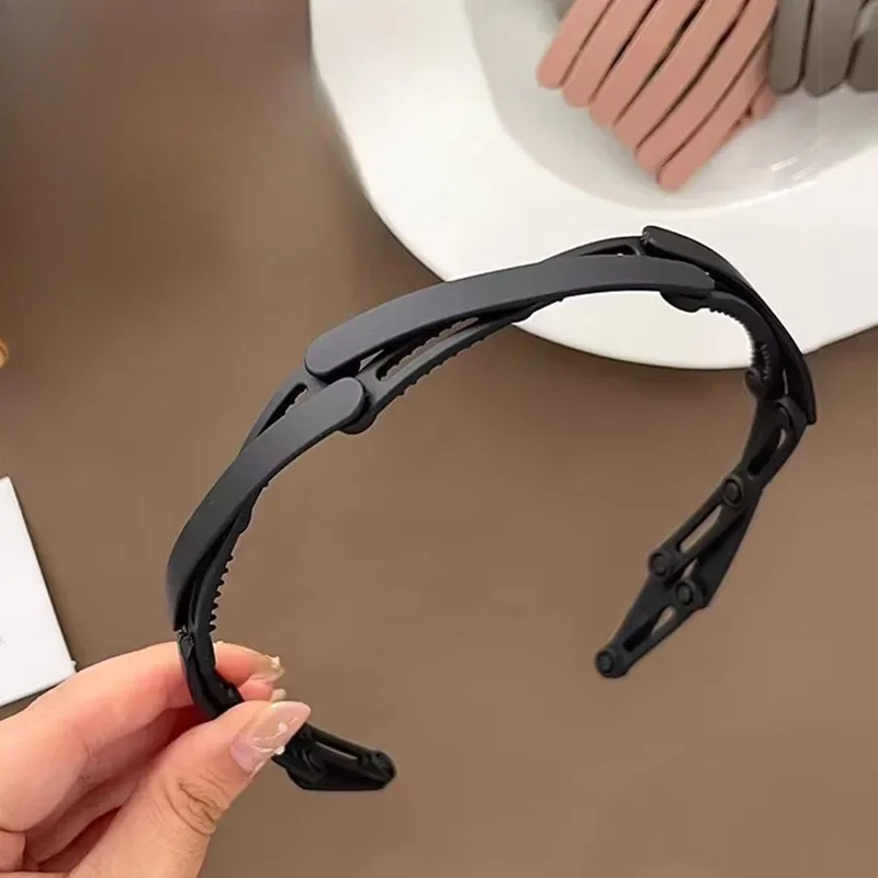 Portable Folding Hair Band Women Solid Color Non-Slip Headband Korean Face Wash Hairband Girls Hair Accessories