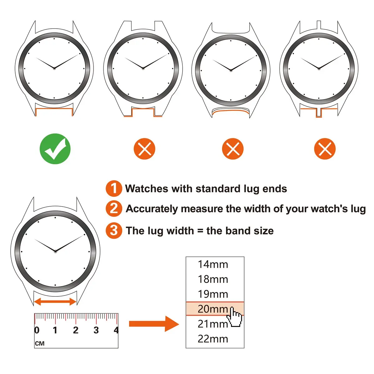 ANNEFIT Ż  ð , 簢 Ǿ ׷, 18mm, 20mm, 22mm ,  , θ ƿ Ŭ