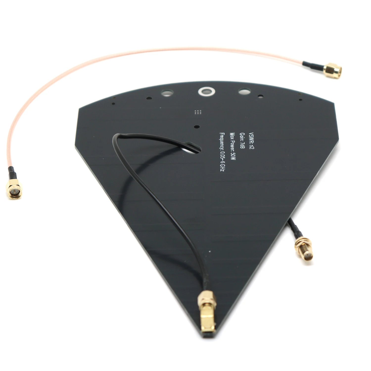 Antenne Log-Périodique 50MHz-6GHz 7dBi SMA Réception Directionnelle