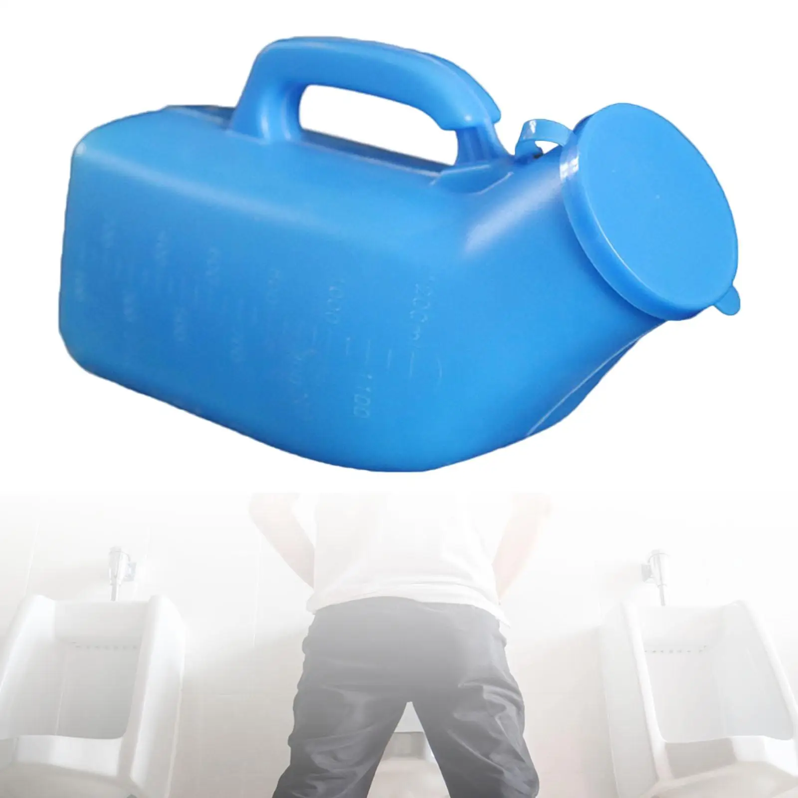 1200ml Male Urinal Pee Bottle for Car Seniors Portable Plastics Urinal Toilet Aid Bottle Travel Car Toilet 2