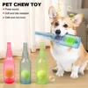 TPR Pet Chew Toy Bite-resistance Beer Bottle with Tennis Ball Toy Puppy Teeth Grinding dog Chewing Squeaky Interactive Toys 1