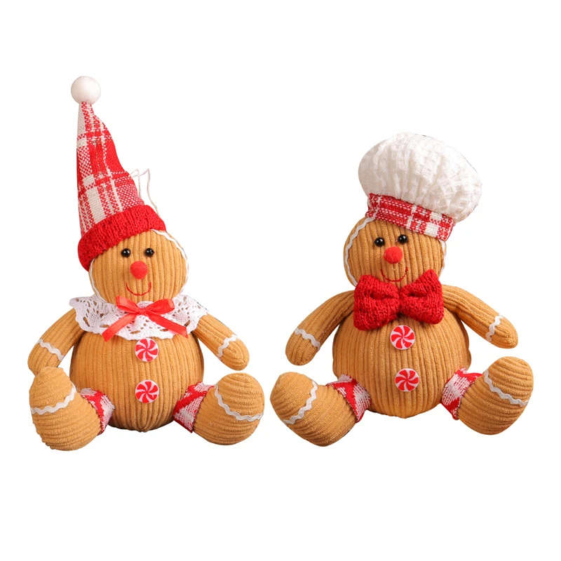 Christmas Gingerbread Man Doll Xmas Tree Hanging Ornament Pendants Kids New Year Gift 2024 Christmas Decoration For Home Navidad