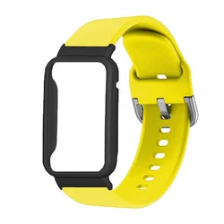 Silicone Sport Strap with Protective Case Cover (Yellow)
