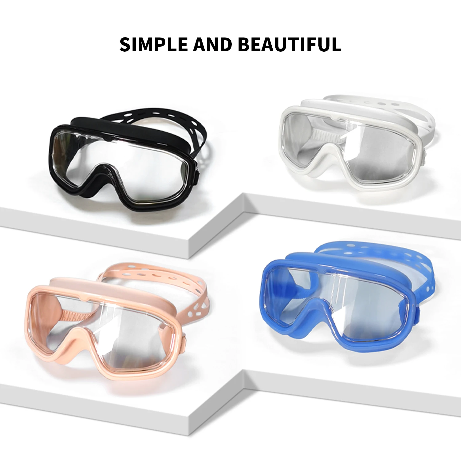 Water Glasses Professional Swimming Goggles Adults Children Waterproof Swim Anti Fog Adjustable Glasses Pool Glasses For Kids 5